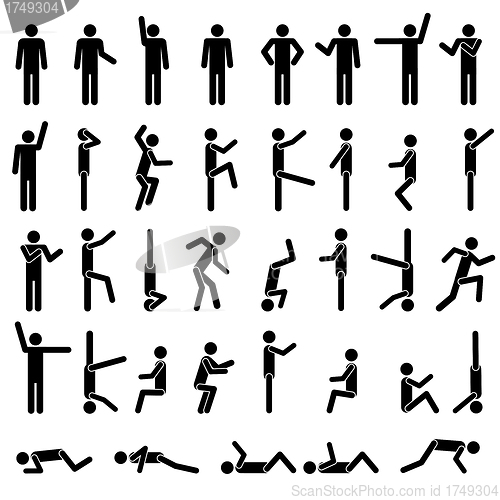 Image of People in different poses Icon.