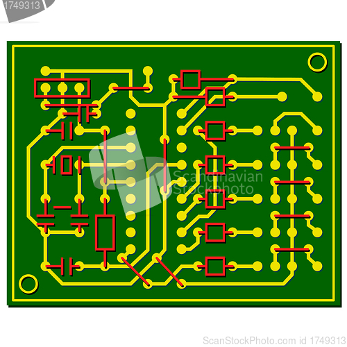 Image of vector abstract circuit board