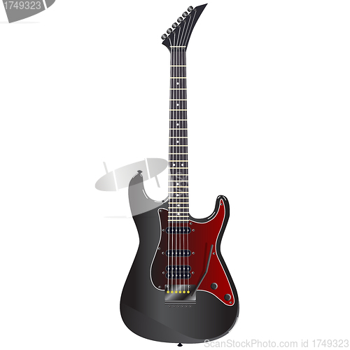 Image of Black electric guitar 