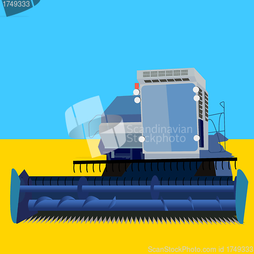 Image of combine harvester 