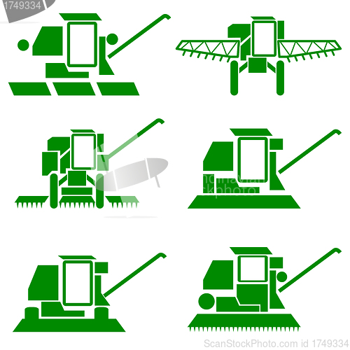Image of  harvesting combine 