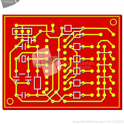 Image of vector abstract circuit board
