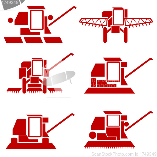 Image of  harvesting combine 