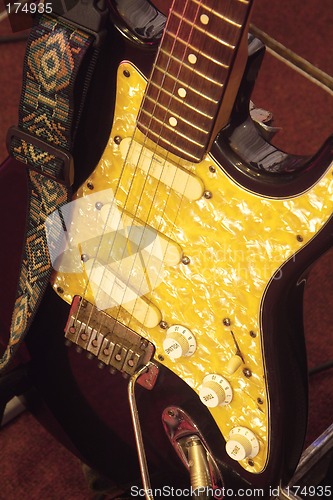 Image of Detail of electric guitar