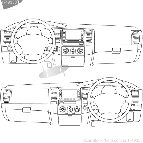 Image of The car without a driver on the road.