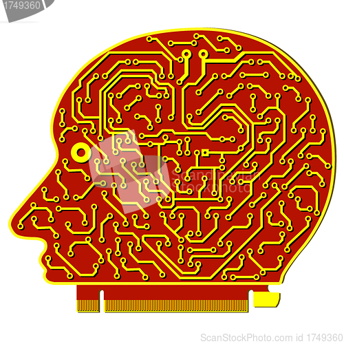 Image of abstract vector background with high tech circuit board