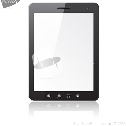 Image of Tablet PC computer with blank screen 
