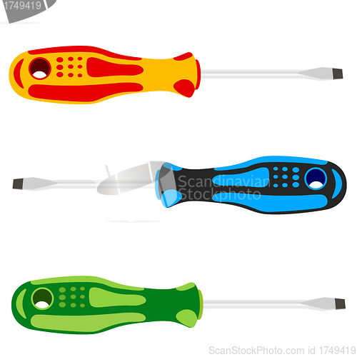 Image of Screwdriver with a colored pen. 