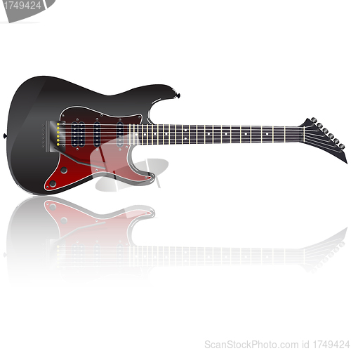 Image of Black electric guitar 