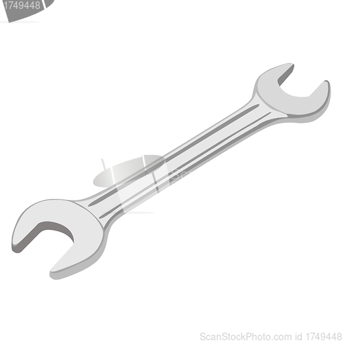 Image of Vector hand wrench tool 