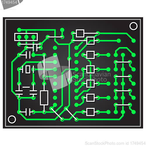 Image of vector abstract circuit board