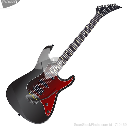 Image of Black electric guitar 