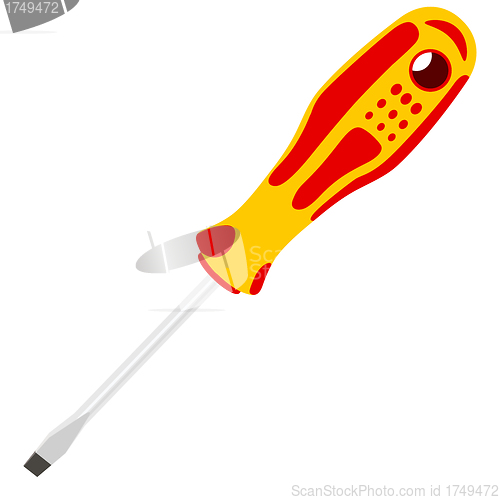 Image of Screwdriver with a colored pen. 