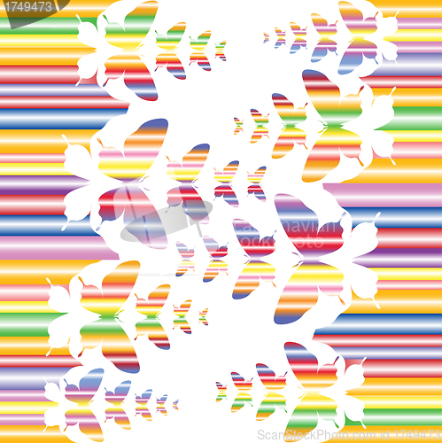 Image of colorful butterfly background