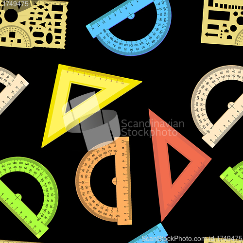 Image of Seamless wallpaper the ruler and protractor line of the triangle