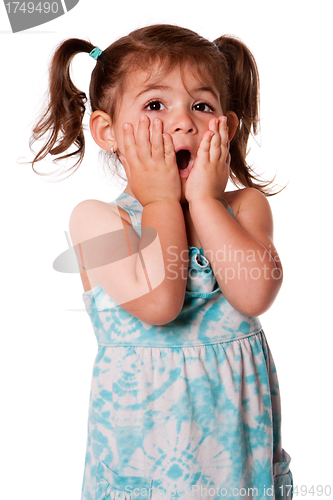 Image of Surprised toddler girl