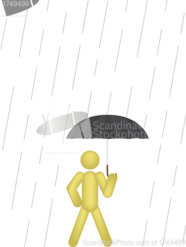 Image of man with umbrella