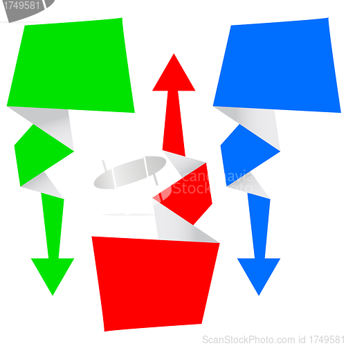 Image of Abstract origami arrow.