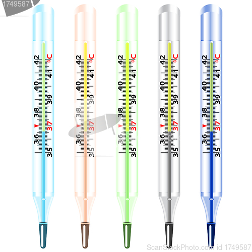 Image of Medical glass mercury thermometer 
