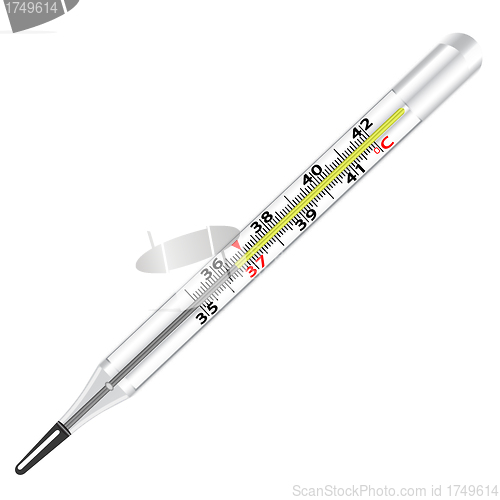 Image of Medical glass mercury thermometer 