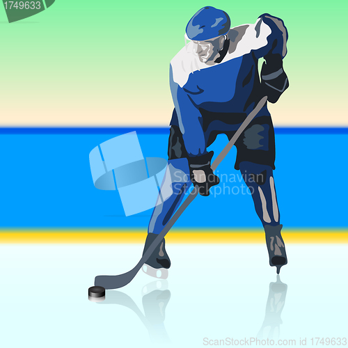 Image of Ice hockey players. Vector illustration