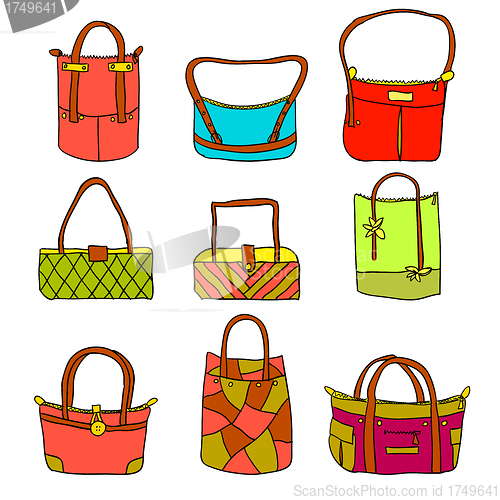 Image of vector collection of woman's accessories