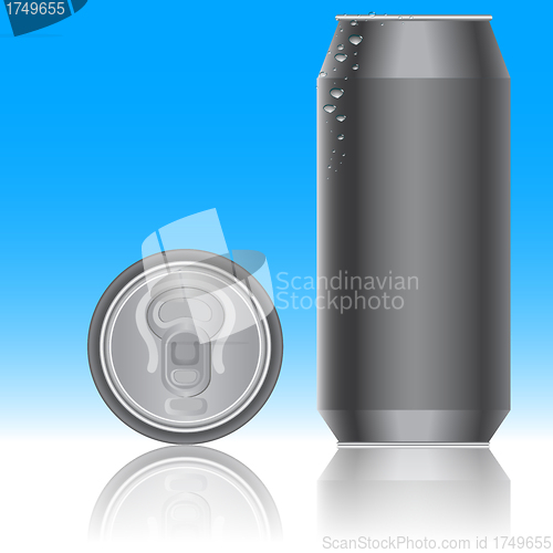 Image of Aluminum packaging for beverages. Vector.