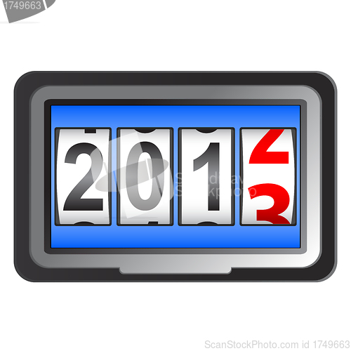 Image of 2013 New Year counter, vector.