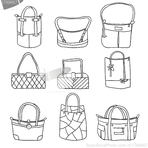 Image of vector collection of woman's accessories