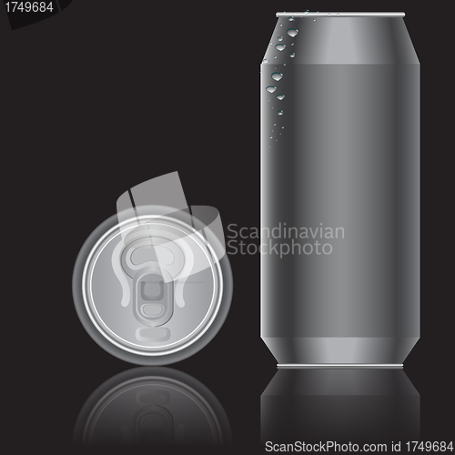 Image of Aluminum packaging for beverages. Vector.