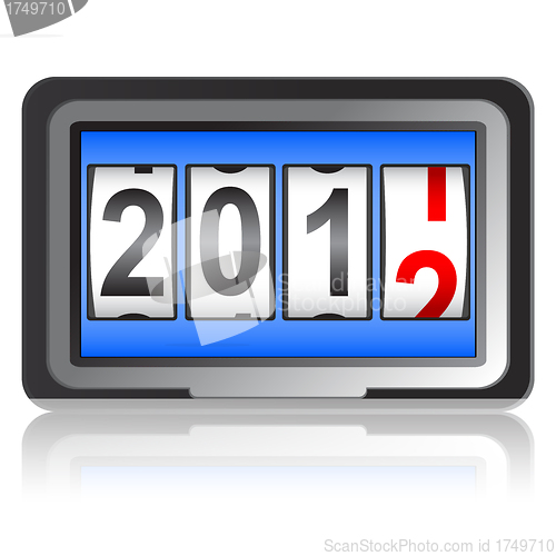 Image of 2012 New Year counter, vector.