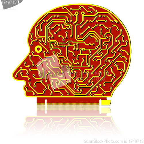 Image of abstract vector background with high tech circuit board
