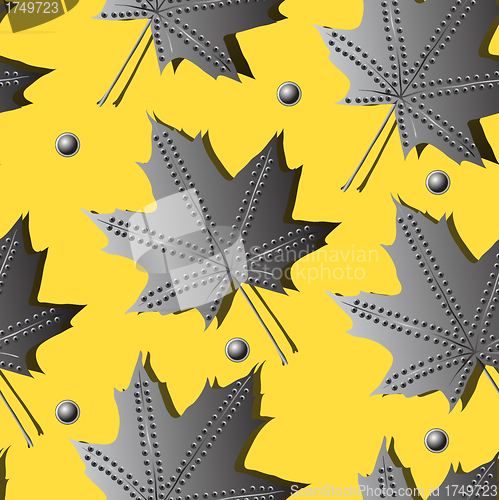 Image of A seamless pattern with leaf,autumn leaf background