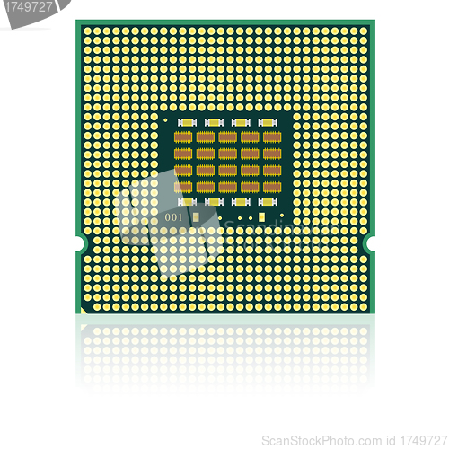 Image of  processor with reflection.