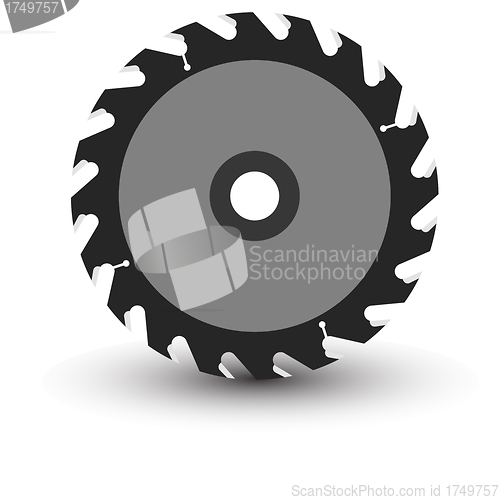 Image of Circular saw blade on a white background.