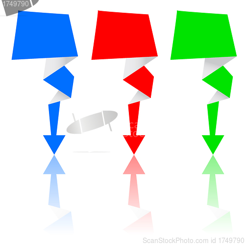 Image of Abstract origami arrow.