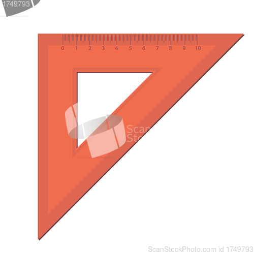 Image of line of the triangle on a white background.