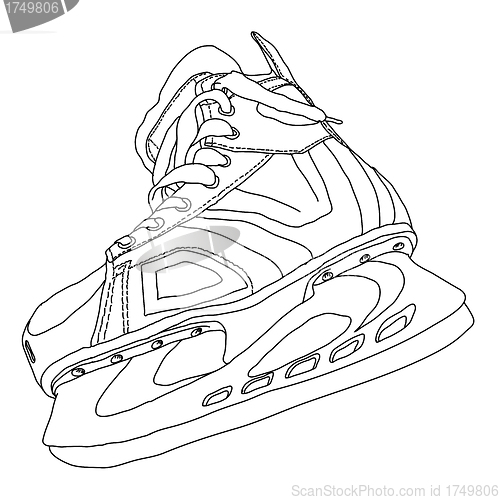 Image of Men's hockey skates drawn by hand