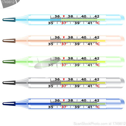 Image of Medical glass mercury thermometer 