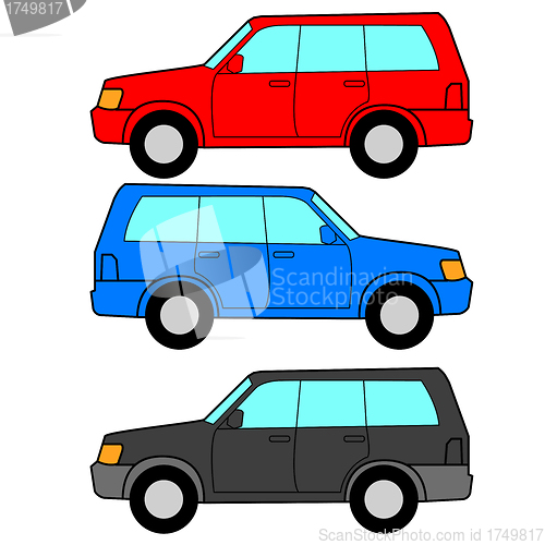 Image of Set of vector icons - transportation symbols.