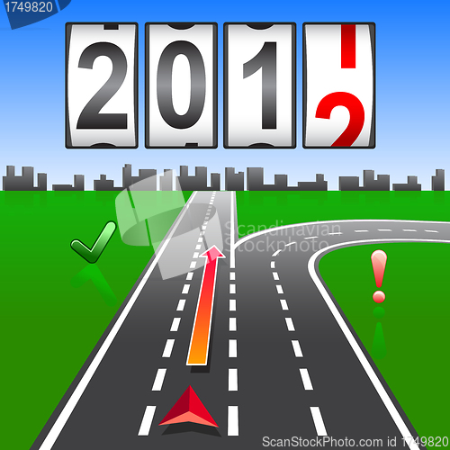 Image of 2012 New Year counter, vector.