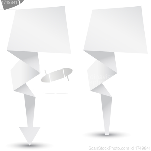 Image of Abstract origami arrow.