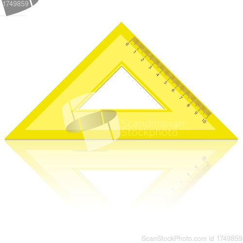 Image of line of the triangle on a white background.