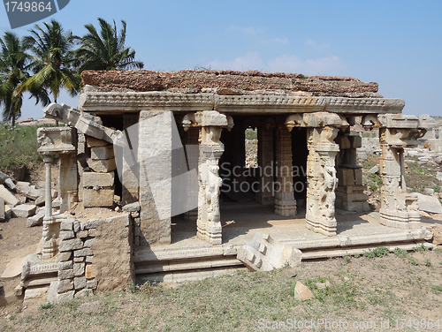 Image of temple remains around Hampi