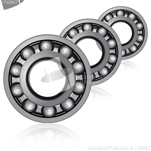 Image of vector bearings illustration on a white background