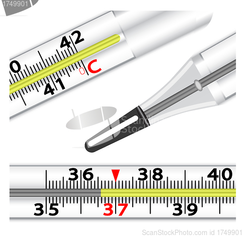 Image of Medical glass mercury thermometer 
