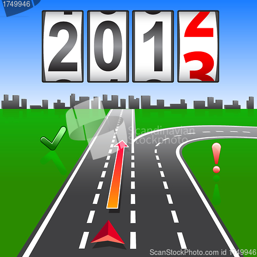 Image of 2013 New Year counter, vector.