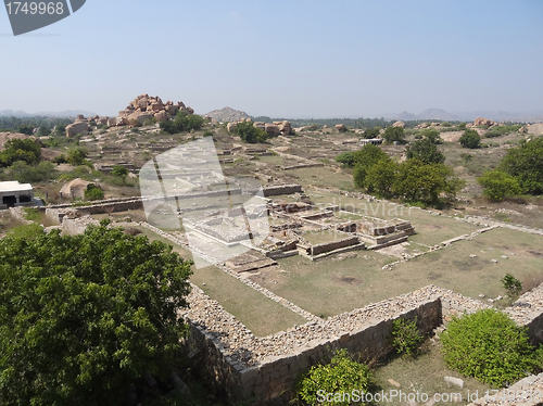 Image of temple remains around Hampi