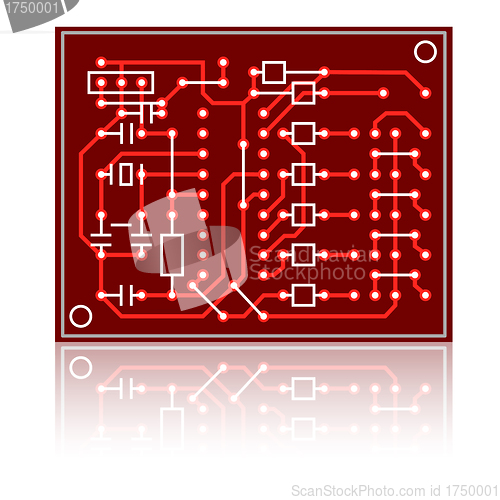 Image of vector abstract circuit board