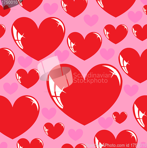 Image of Seamless wallpaper, heart. 